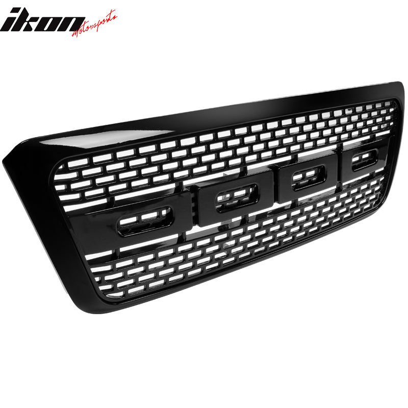 2004-2008 Ford F150 R Black Front Bumper Grille Hood Mesh Grill Guard