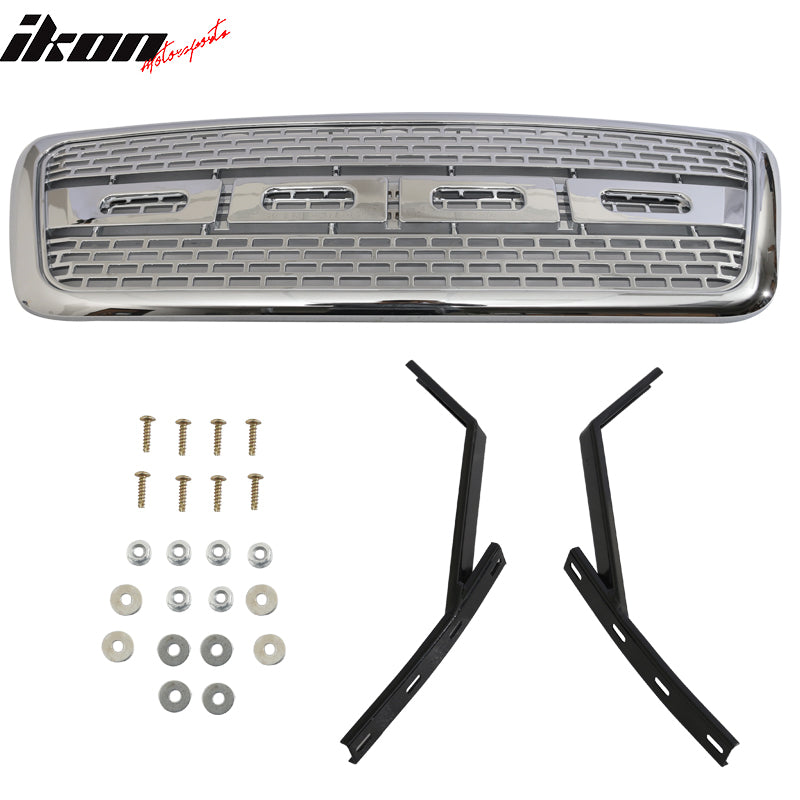 2004-2008 Ford F150 R Chrome Front Hood Bumper Grill Grille ABS