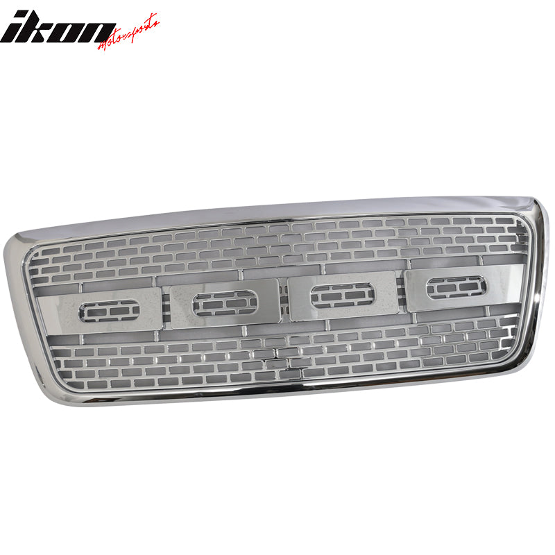 2004-2008 Ford F150 R Chrome Front Hood Bumper Grill Grille ABS
