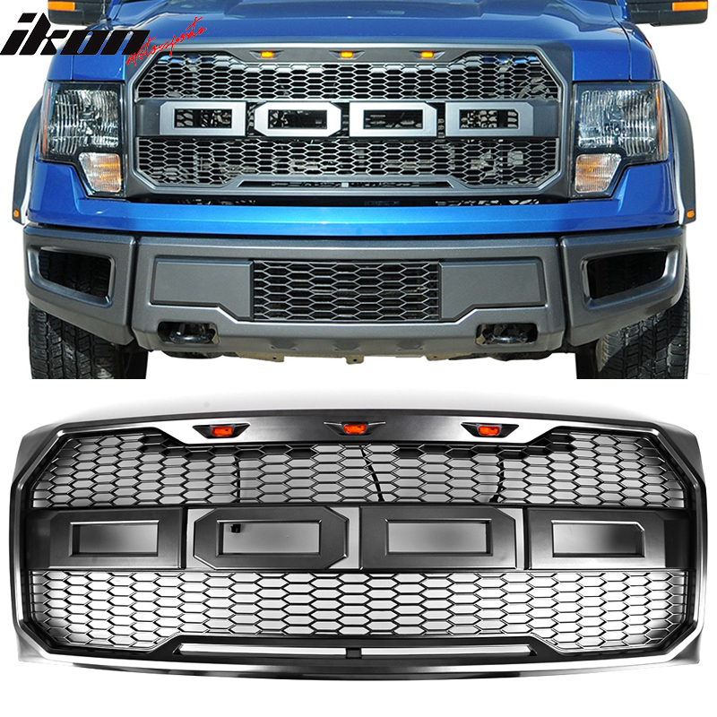 2009-2014 Ford F150 New R Front Bumper Grille Hood Mesh Package ABS