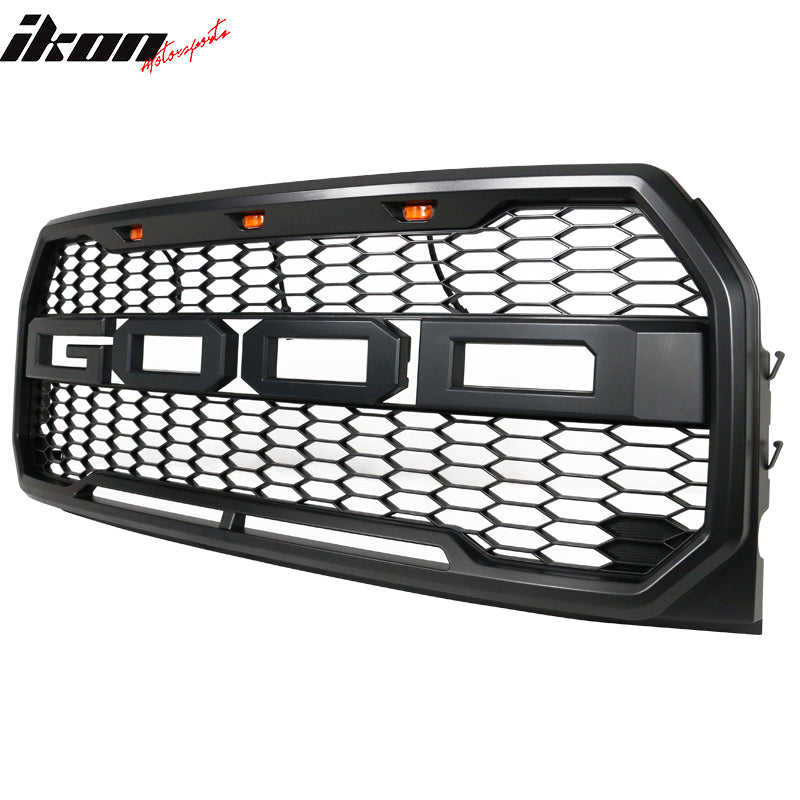 2015-2017 Ford F150 R Front Bumper Hood Mesh LED Grille Replacement