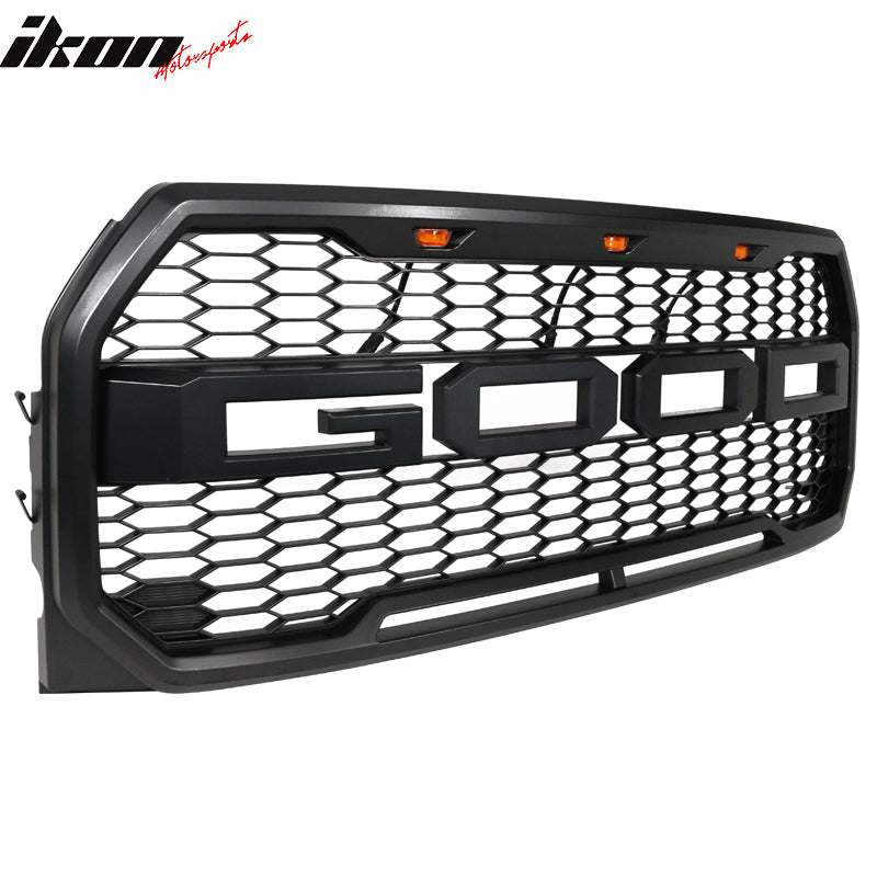 2015-2017 Ford F150 R Front Bumper Hood Mesh LED Grille Replacement