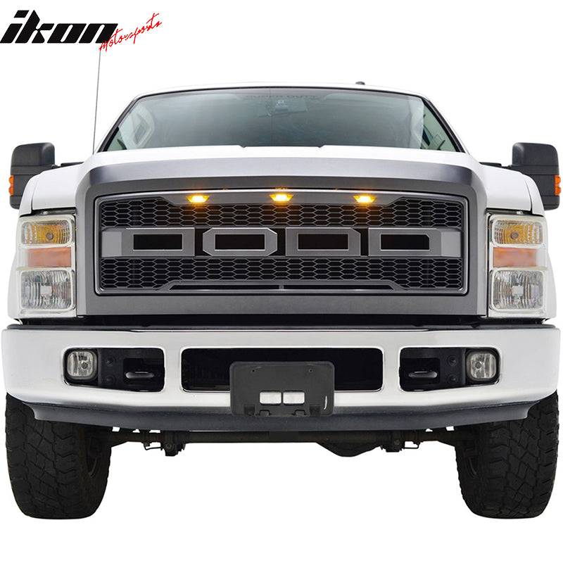 2008-2010 Ford F250 F350 New R Front Bumper Grille Hood Package ABS