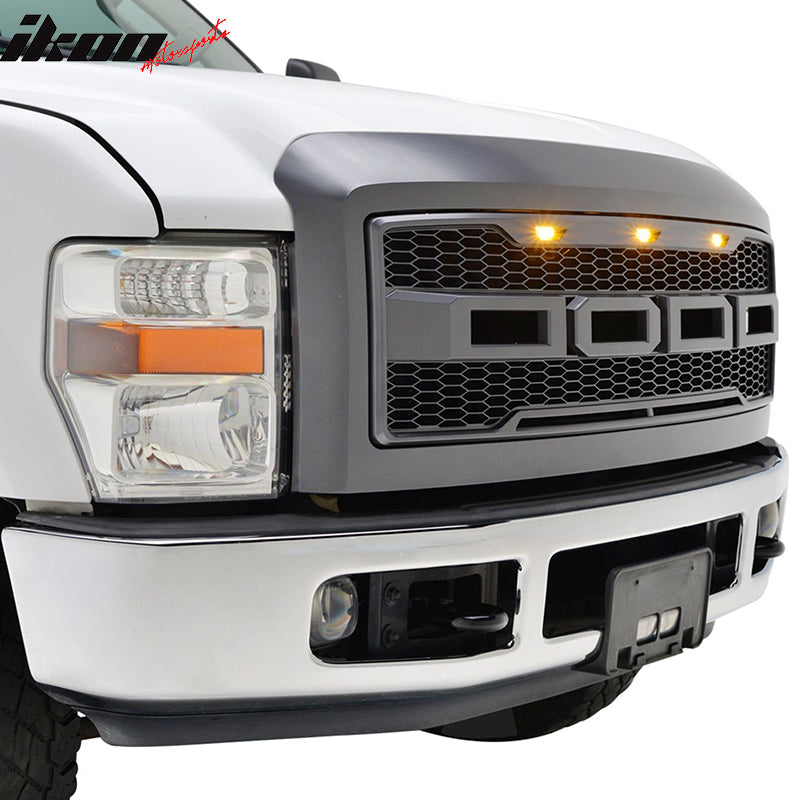 2008-2010 Ford F250 F350 New R Front Bumper Grille Hood Package ABS