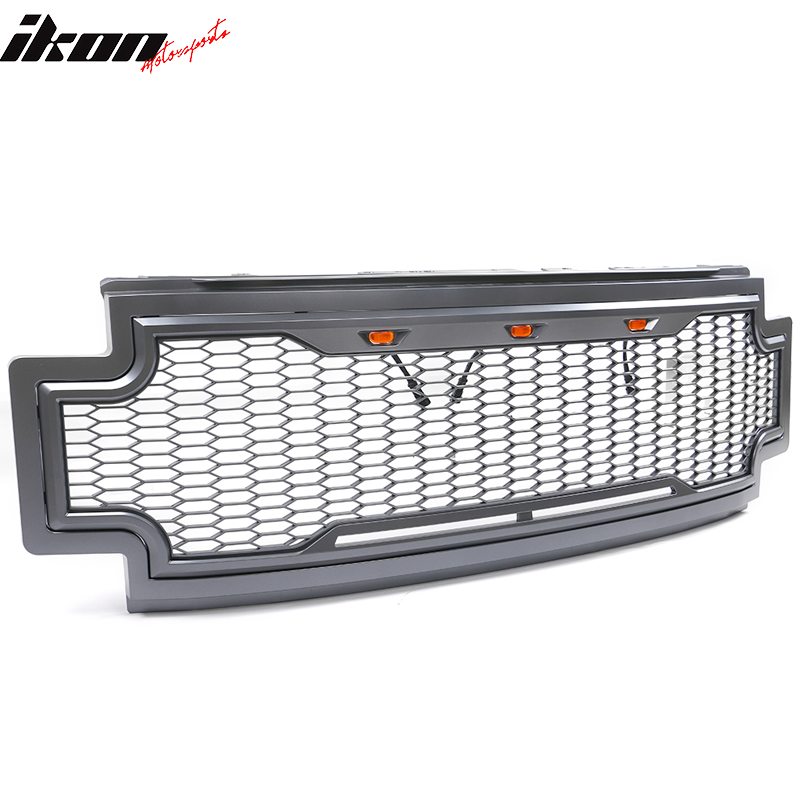 2017-2019 Ford F250 F350 LED Honeycomb Mesh Front Bumper Grille Hood