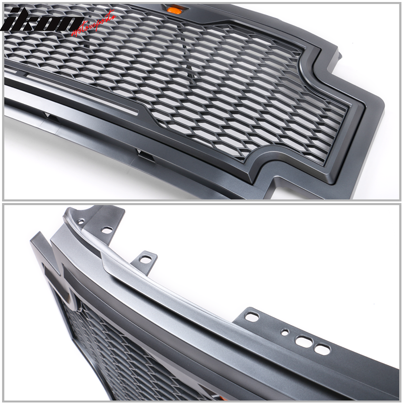 2017-2019 Ford F250 F350 LED Honeycomb Mesh Front Bumper Grille Hood