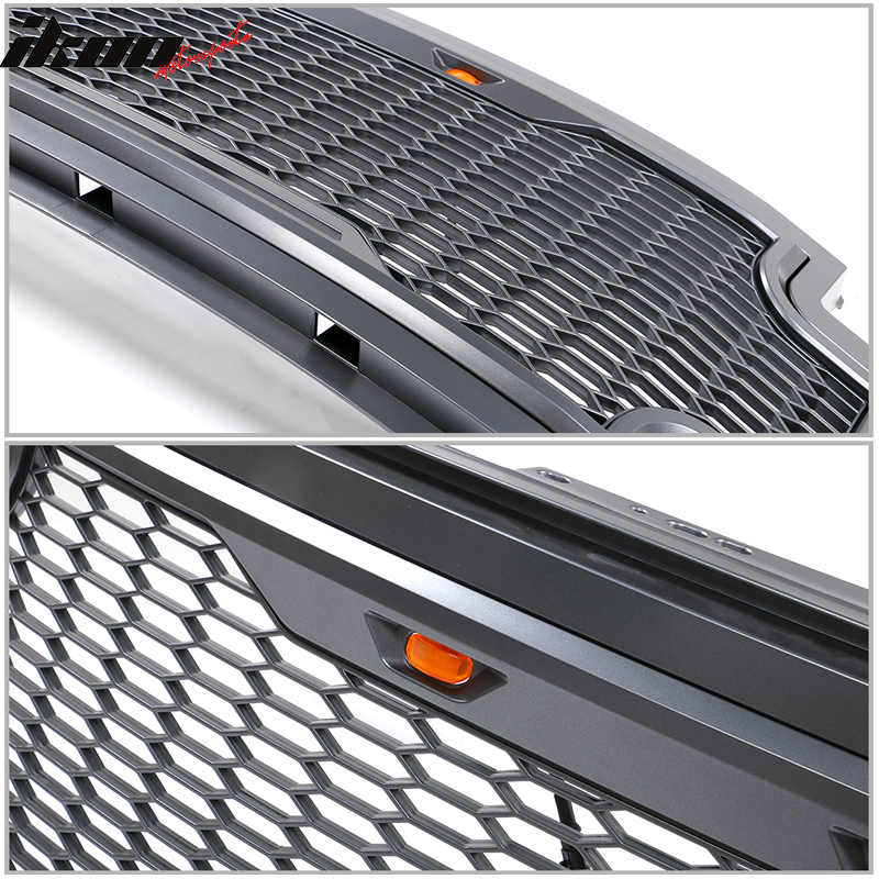 2017-2019 Ford F250 F350 LED Honeycomb Mesh Front Bumper Grille Hood