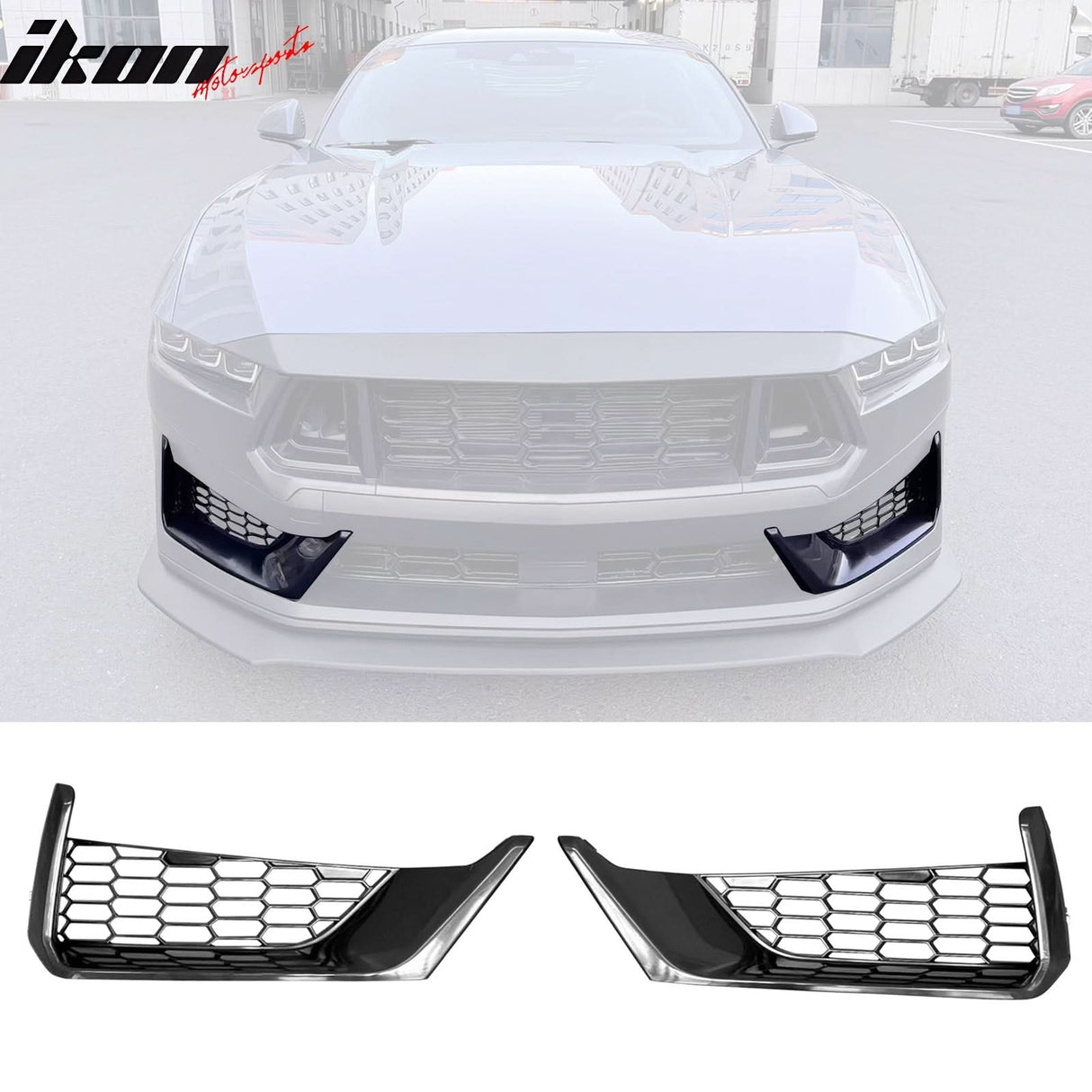 2024-2025 Ford Mustang Dark Horse Front Bumper Lower Side Grille ABS