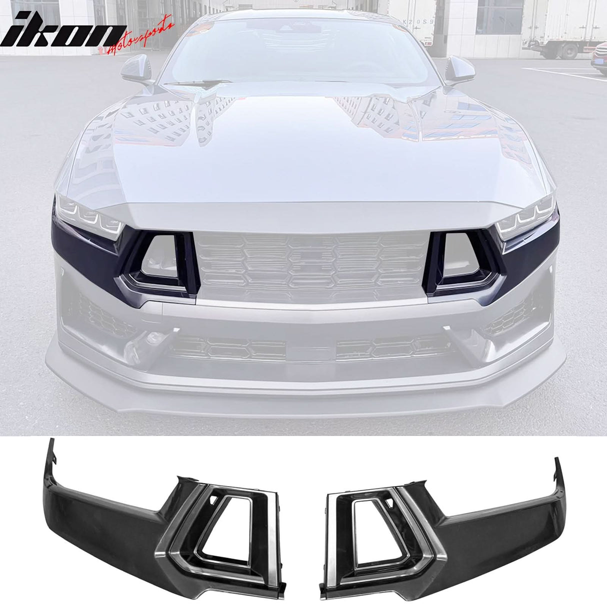 2024-2025 Ford Mustang Dark Horse Front Bumper Mesh Grilles Covers ABS