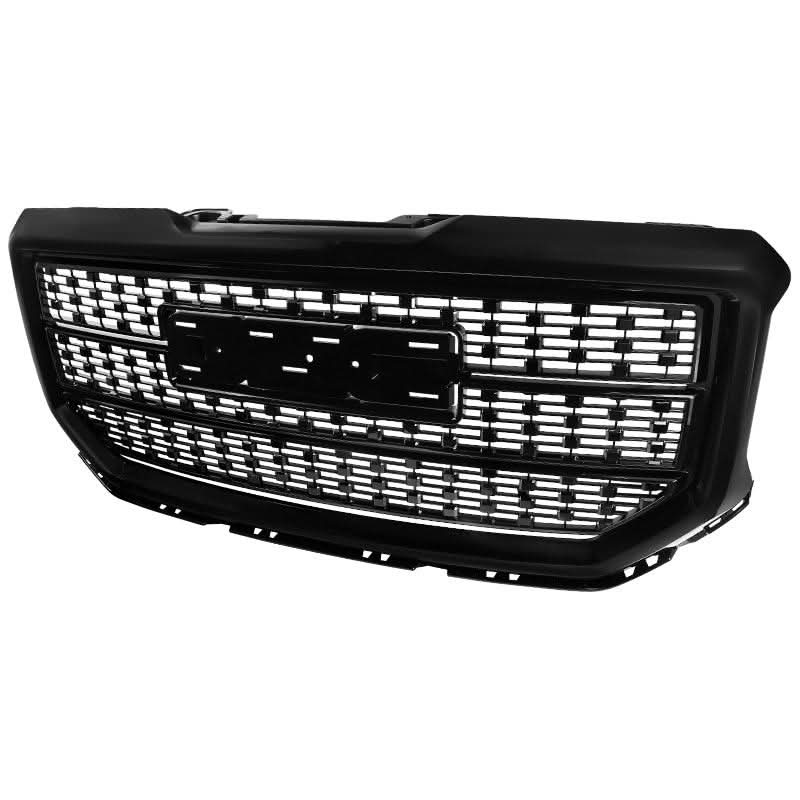 Spec-D Grill GMC Sierra 1500 (2016-2017-2018) Denali Style Mesh Gloss Black or Chrome