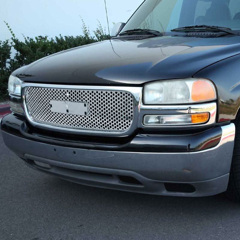 Spec-D Grill GMC Yukon (00-06) GMC Sierra (99-02) Mesh Gloss Black or Chrome