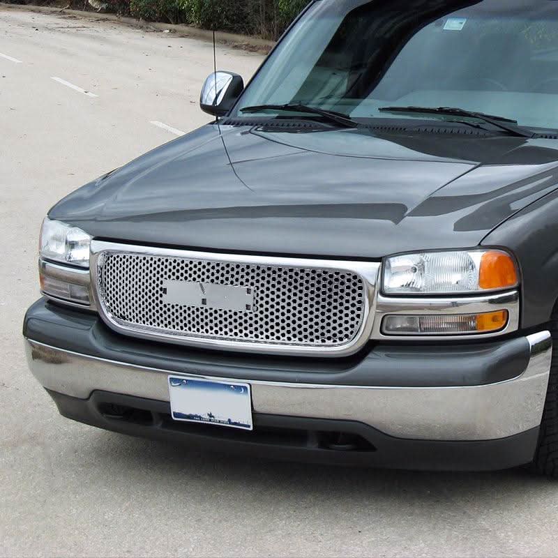Spec-D Grill GMC Yukon (00-06) GMC Sierra (99-02) Mesh Gloss Black or Chrome