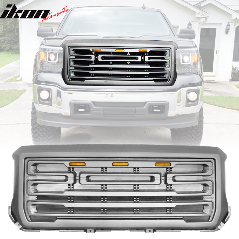 2014-2015 GMC Sierra 1500 Front Bumper Hood Grille Guard Grill