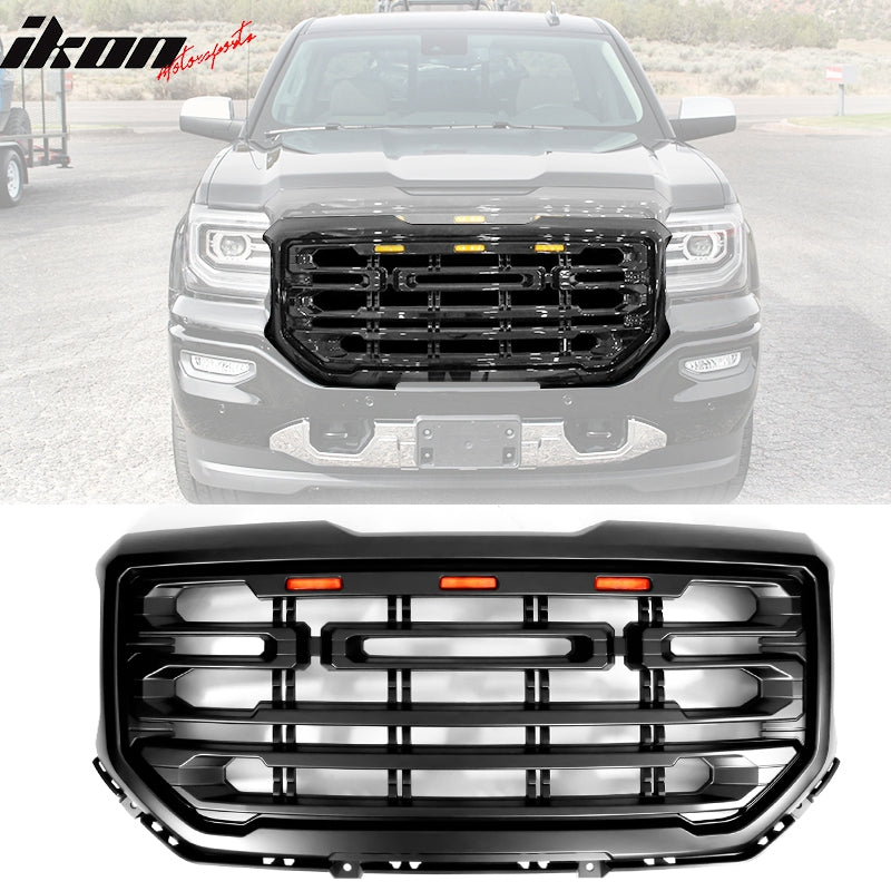 2016-2019 GMC Sierra 1500 Front Bumper Hood Grille Mesh Hood Guard