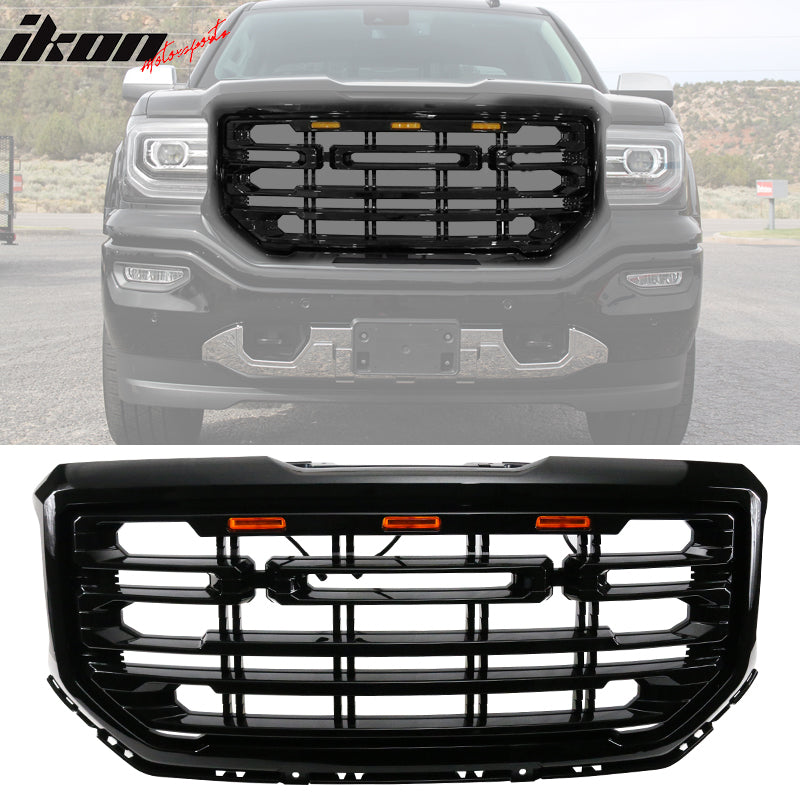 2016-2019 GMC Sierra 1500 Front Bumper Hood Grille Mesh Hood Guard