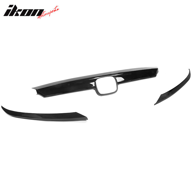 2021-2022 Honda Accord Sedan 4-Door Gloss Black 3PCS Grille Trim ABS