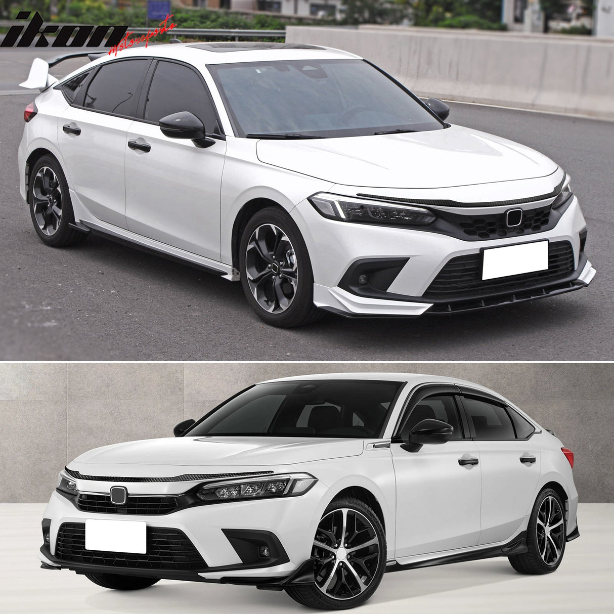 2022-2025 Civic Sedan Hatchback Carbon Fiber Print Grille Trim ABS