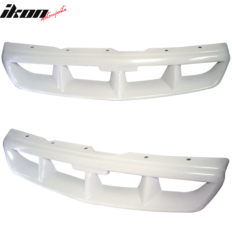 1996-1998 Honda Civic Mug Style White Front Bumper Mesh Grille ABS