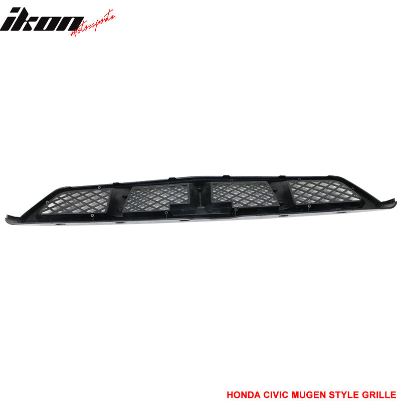 1999-2000 Honda Civic Mugen Style Unpainted Mesh Front Hood Grille ABS