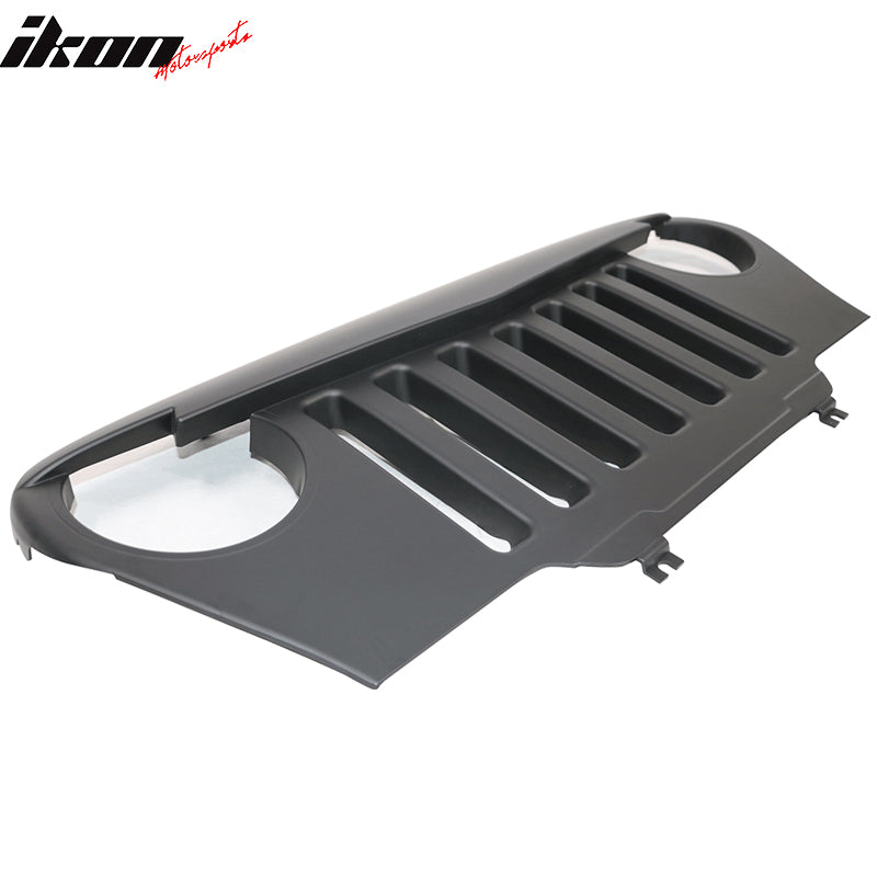 1997-2006 Jeep Wrangler TJ V1 Black Angry Bird Front Hood Grille ABS