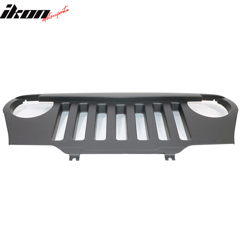 1997-2006 Jeep Wrangler TJ V1 Black Angry Bird Front Hood Grille ABS