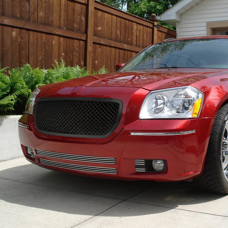 Spec-D Grill Dodge Magnum (2005-2006-2007) Mesh Matte Black Grille