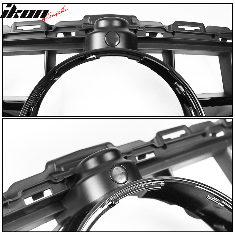 2015-2018 Mercedes-Benz W205 Vertical Black Front Grille W Camera Hole