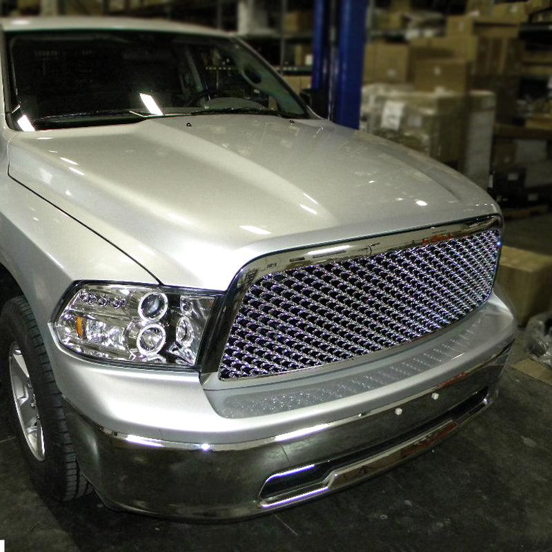 Spec-D Grill Dodge Ram (2009-2012) Mesh Chrome or Black