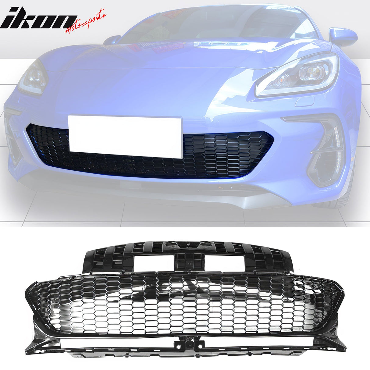2022-2025 Subaru BRZ GR Honeycomb Style Gloss Black Front Grille ABS