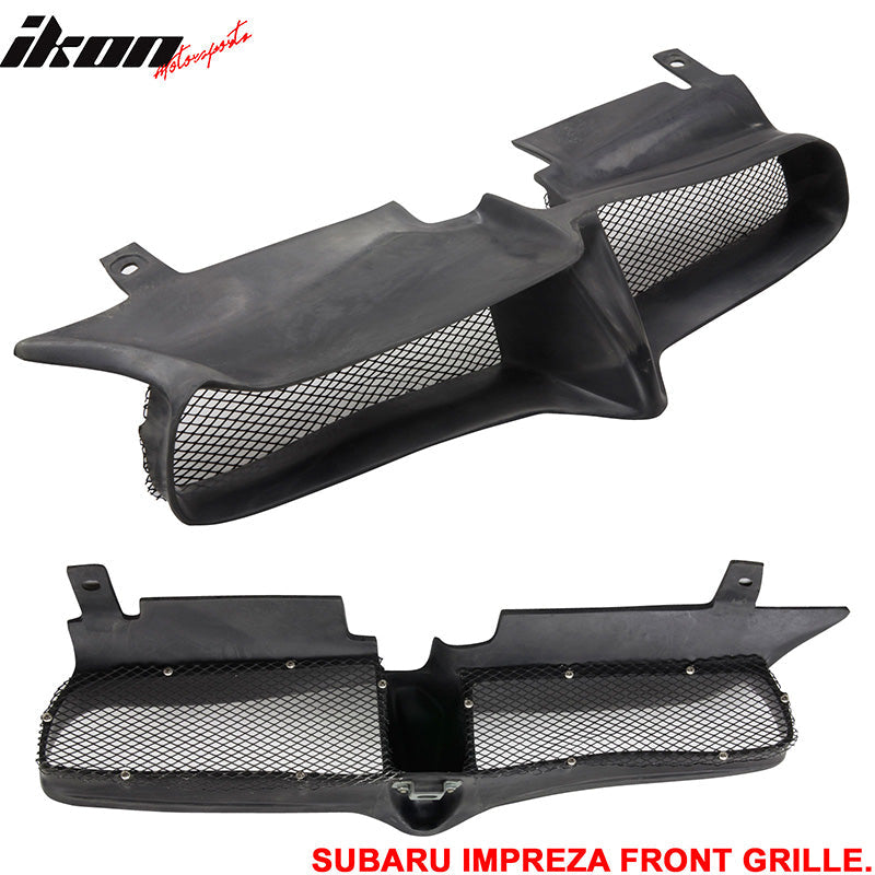 2004-2005 Subaru Impreza WRX Sti JDM Black Front Grille PU