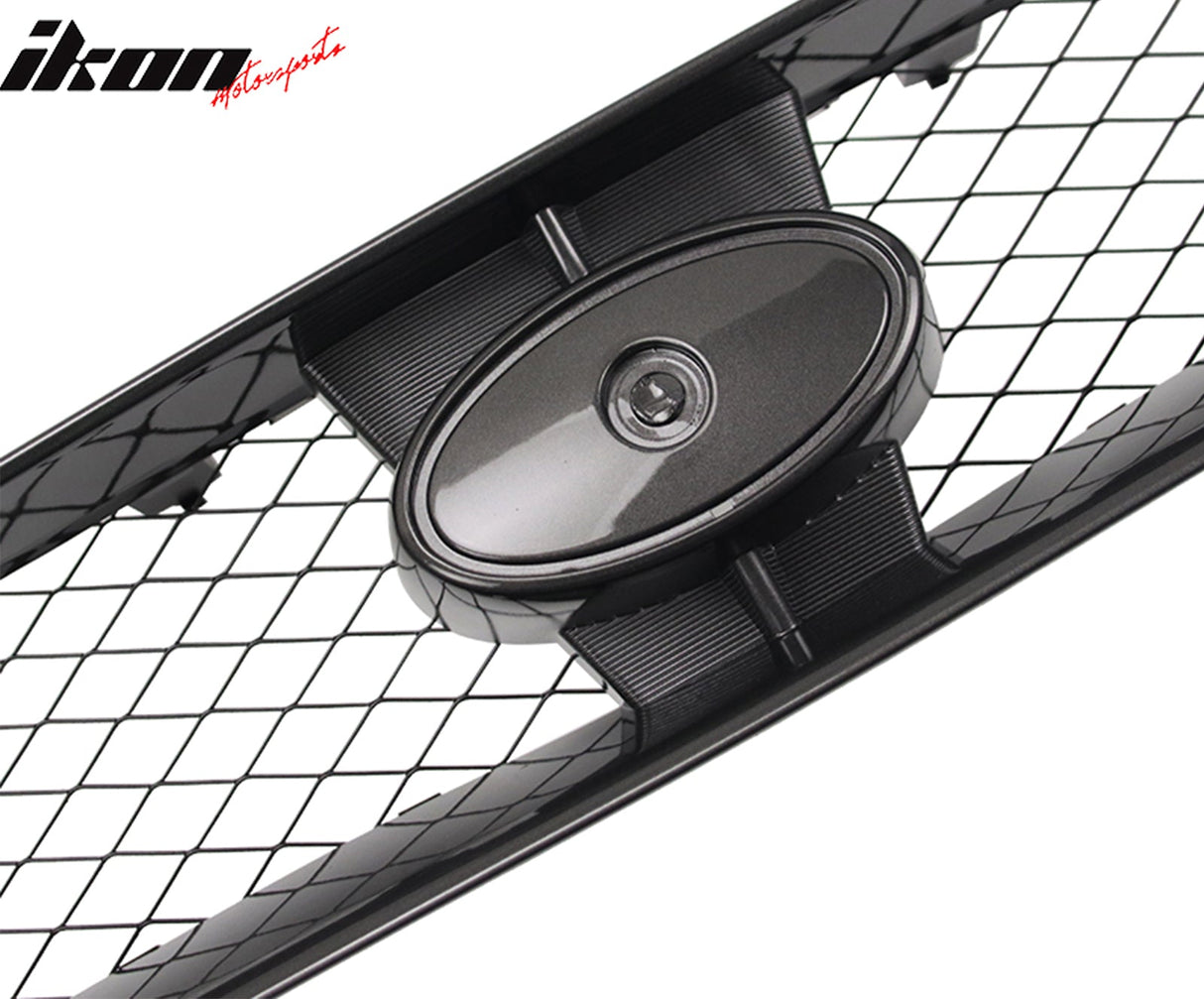 2004-2005 Subaru Impreza STI Style Front Bumper Grille Gloss Black ABS