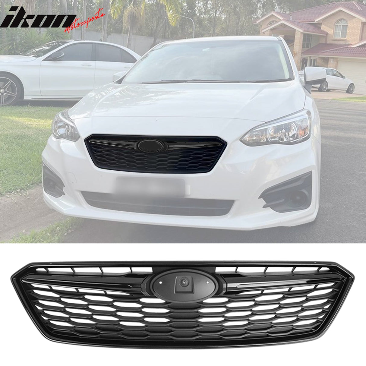 2017-2019 Subaru Impreza OE Front Bumper Grille Gloss Black ABS
