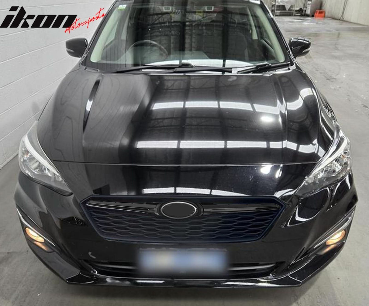 2017-2019 Subaru Impreza OE Front Bumper Grille Gloss Black ABS