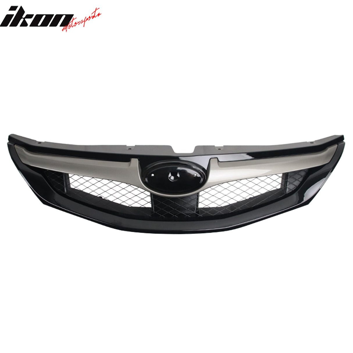 2008-2010 Subaru Impreza WRX OE Style Grille Gloss Black W/ Silver ABS