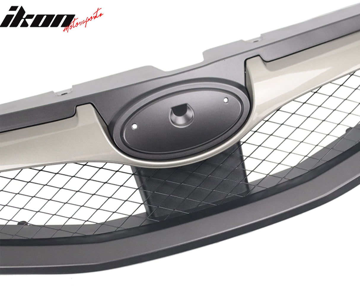 2008-2010 Subaru Impreza WRX OE Style Grille Matte Black W/ Silver ABS