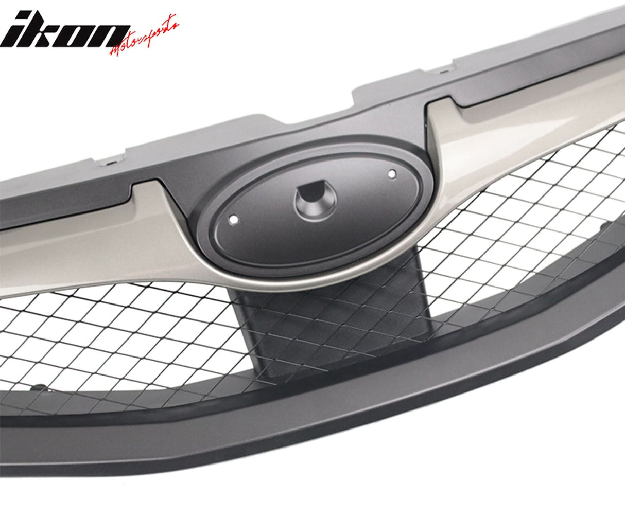 2008-2010 Subaru Impreza WRX OE Style Grille Matte Black W/ Silver ABS