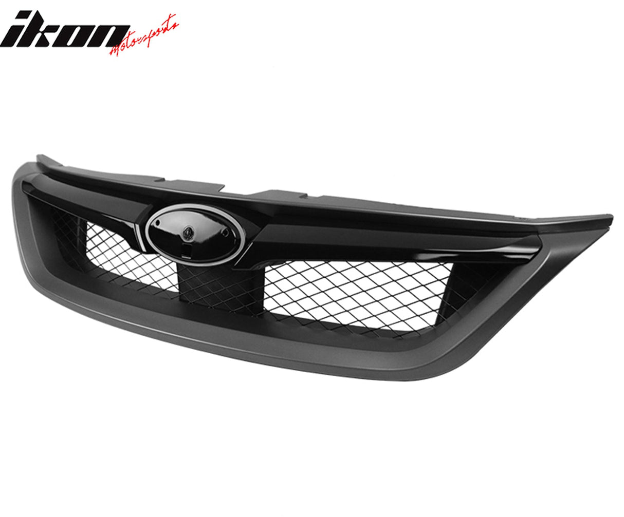2011-2014 Subaru Impreza WRX OE Style Grille Gloss Black W/ Gray ABS
