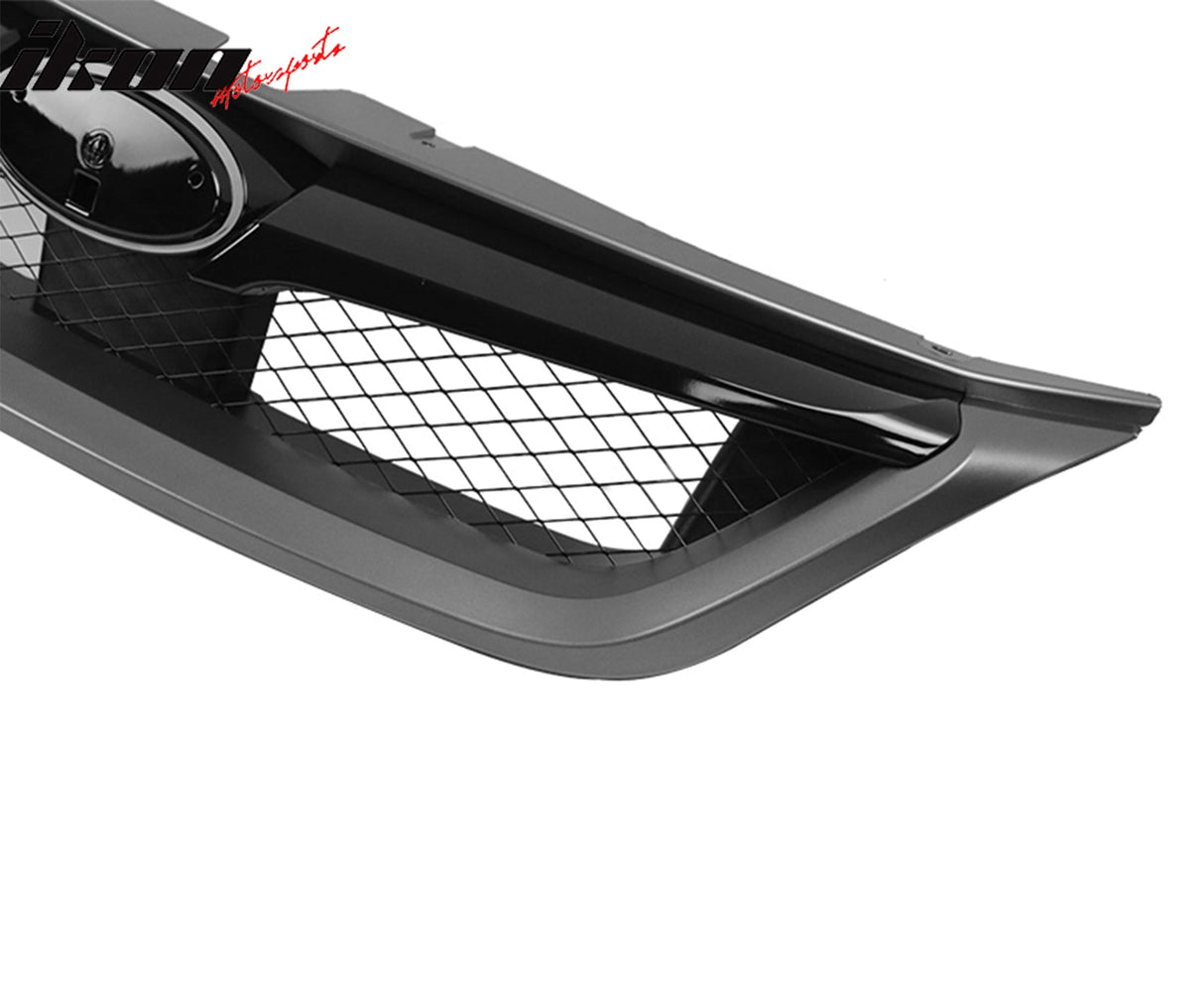 2011-2014 Subaru Impreza WRX OE Style Grille Gloss Black W/ Gray ABS
