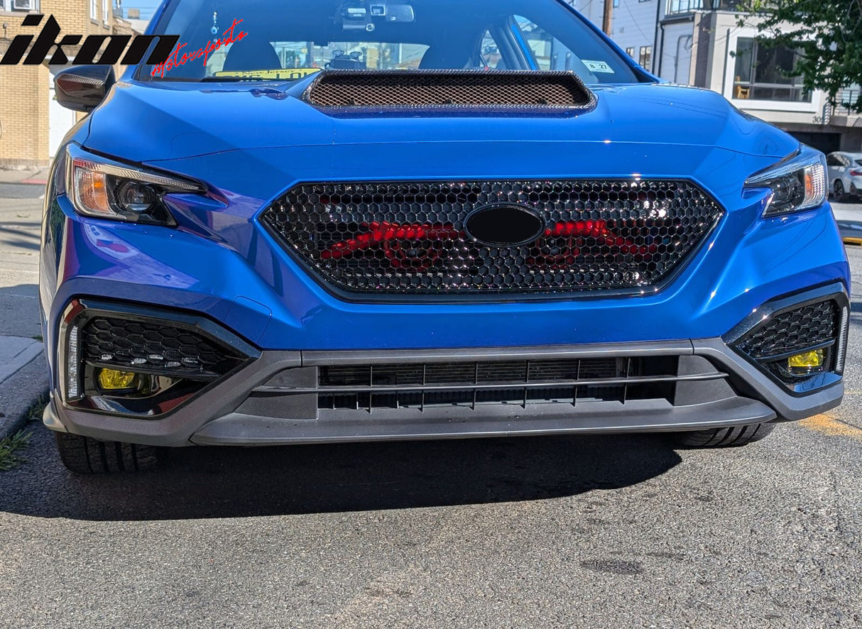 2022-2025 Subaru WRX Gloss Black Honeycomb Front Bumper Grille ABS