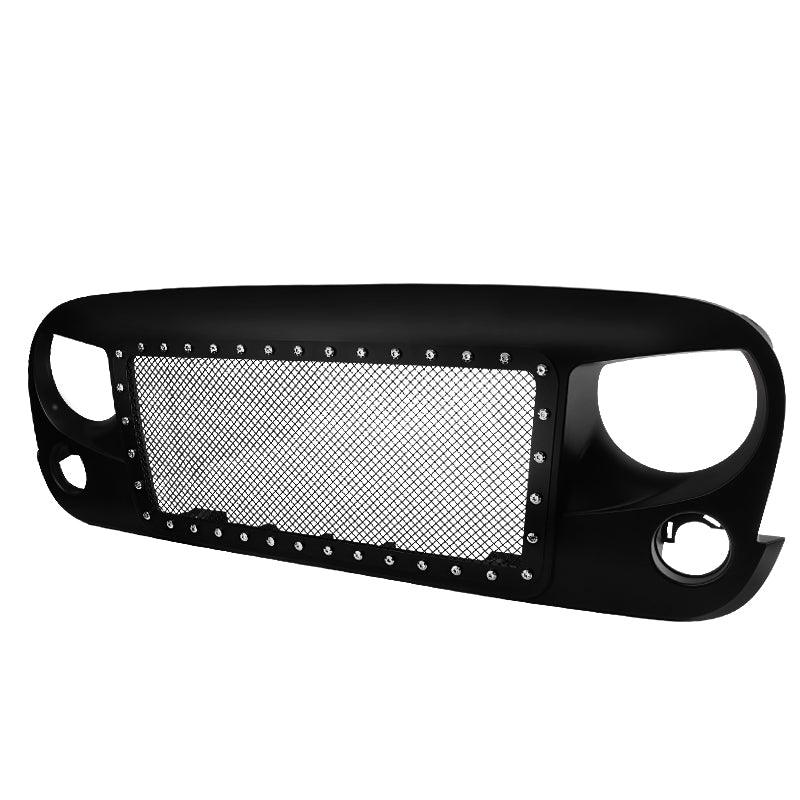 Spec-D Grill Jeep JK Wrangler (07-16) Mesh or Black Rivet Style