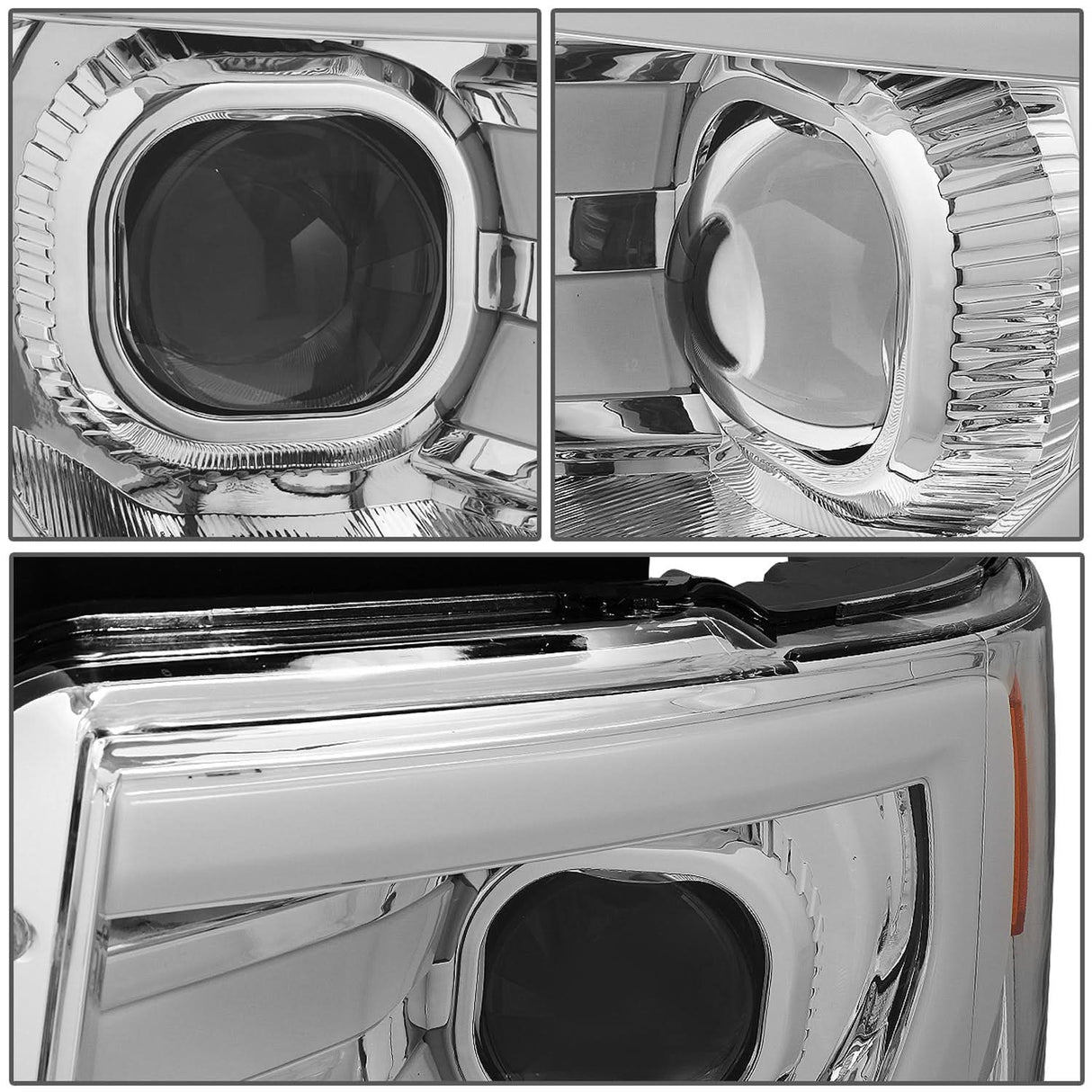 09-14 Ford F-150 3D LED Projector Headlights Chrome Housing