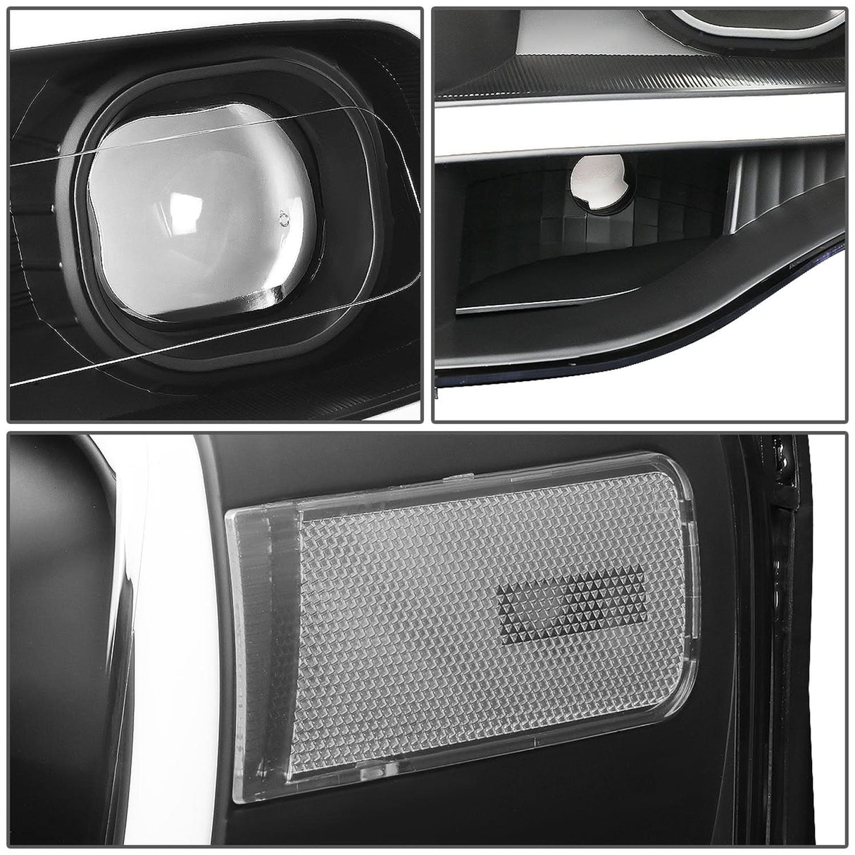 2007-2014 Ford Expedition 3D LED DRL Projector Headlights Black