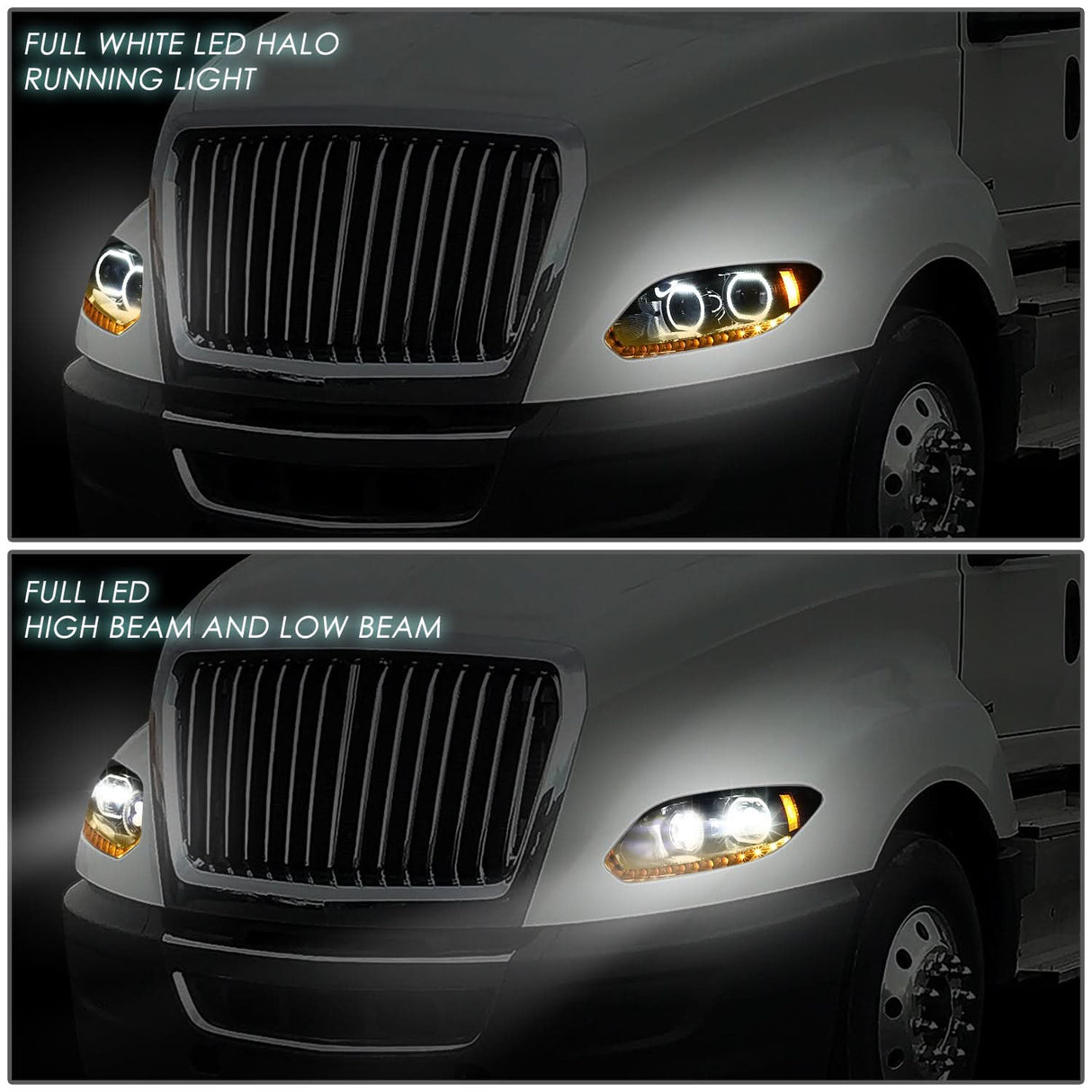 2017-2021 International Harvester LT625 Black Headlights