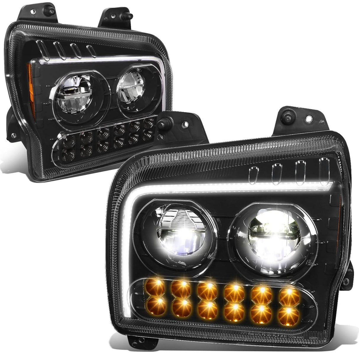 2019-2022 Kenworth W990 Black Headlights
