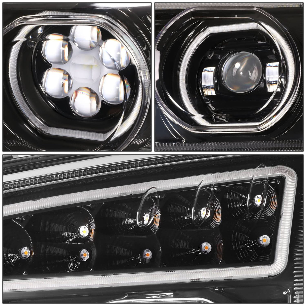 2019-2022 Kenworth T880 Black Headlights