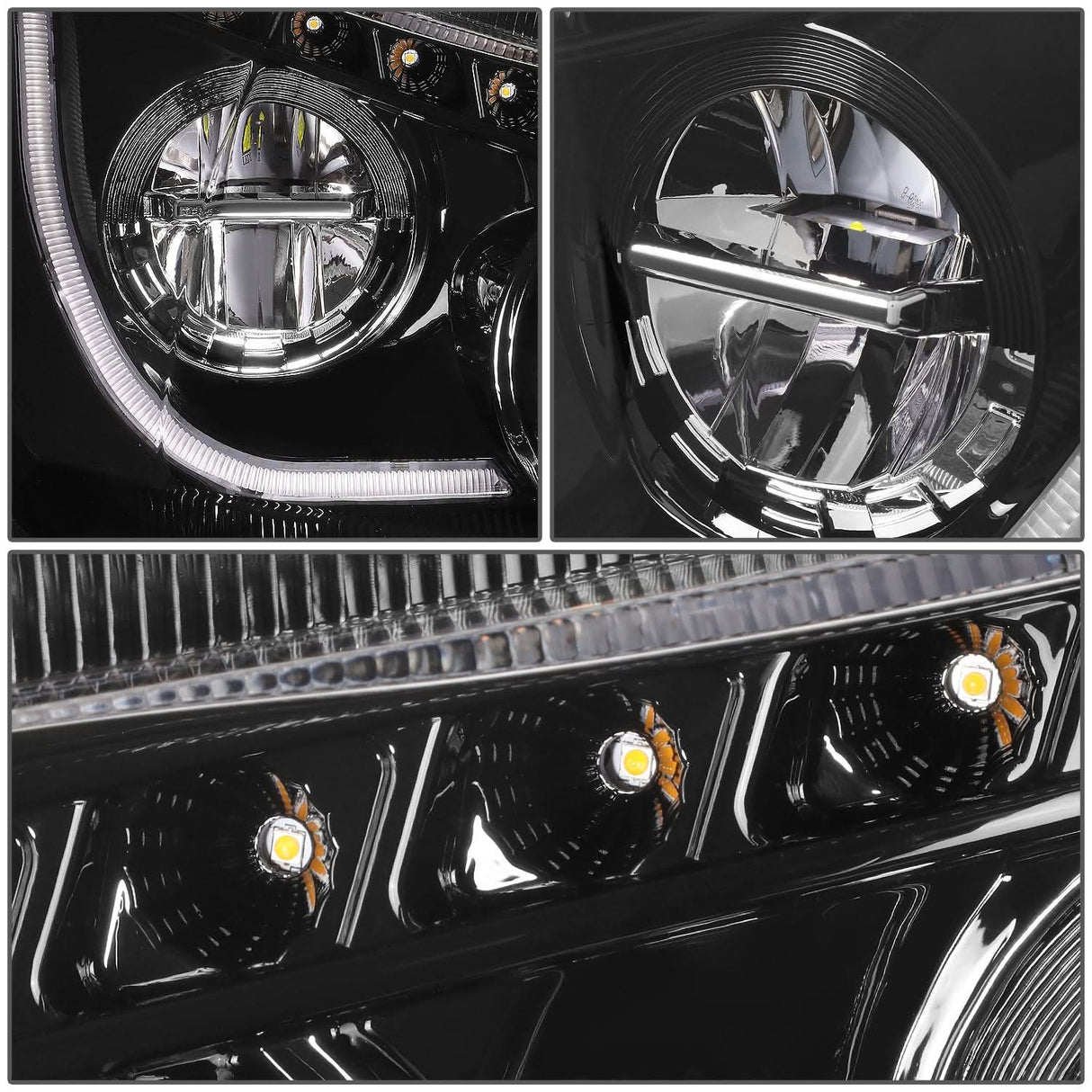 2013-2021 Kenworth T680 Black Headlights