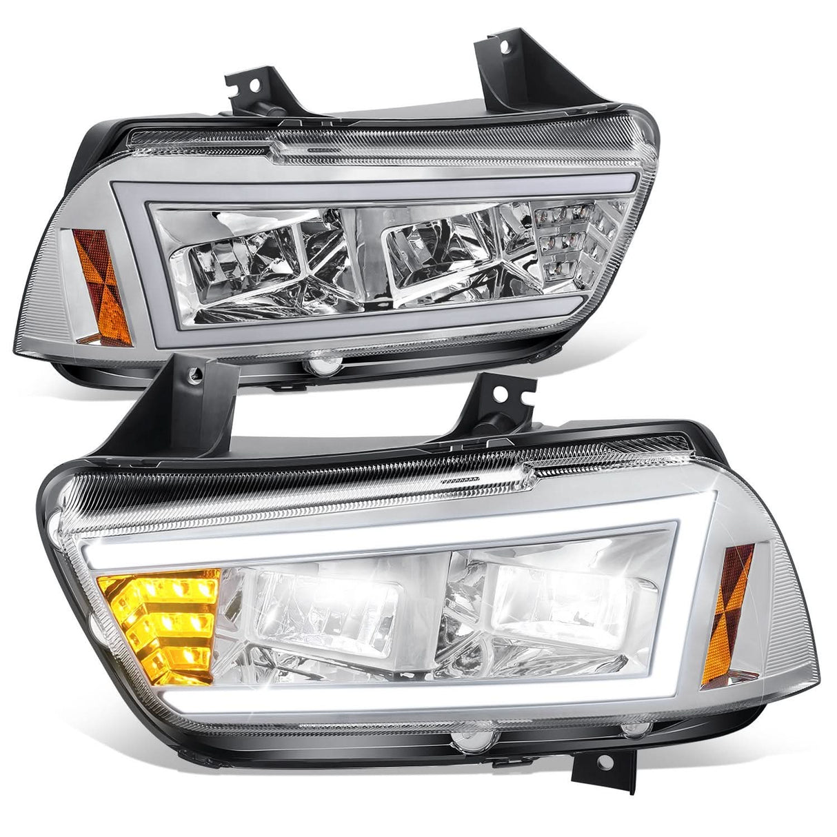 2011-2014 Dodge Charger Chrome Headlights