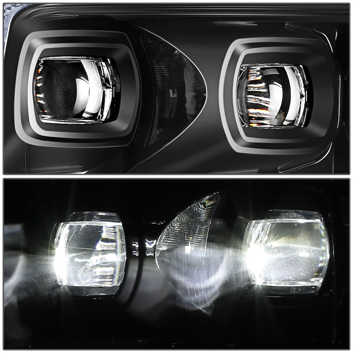 21-23 Ford F-150 LED Sequential Turn Signal Headlights Black
