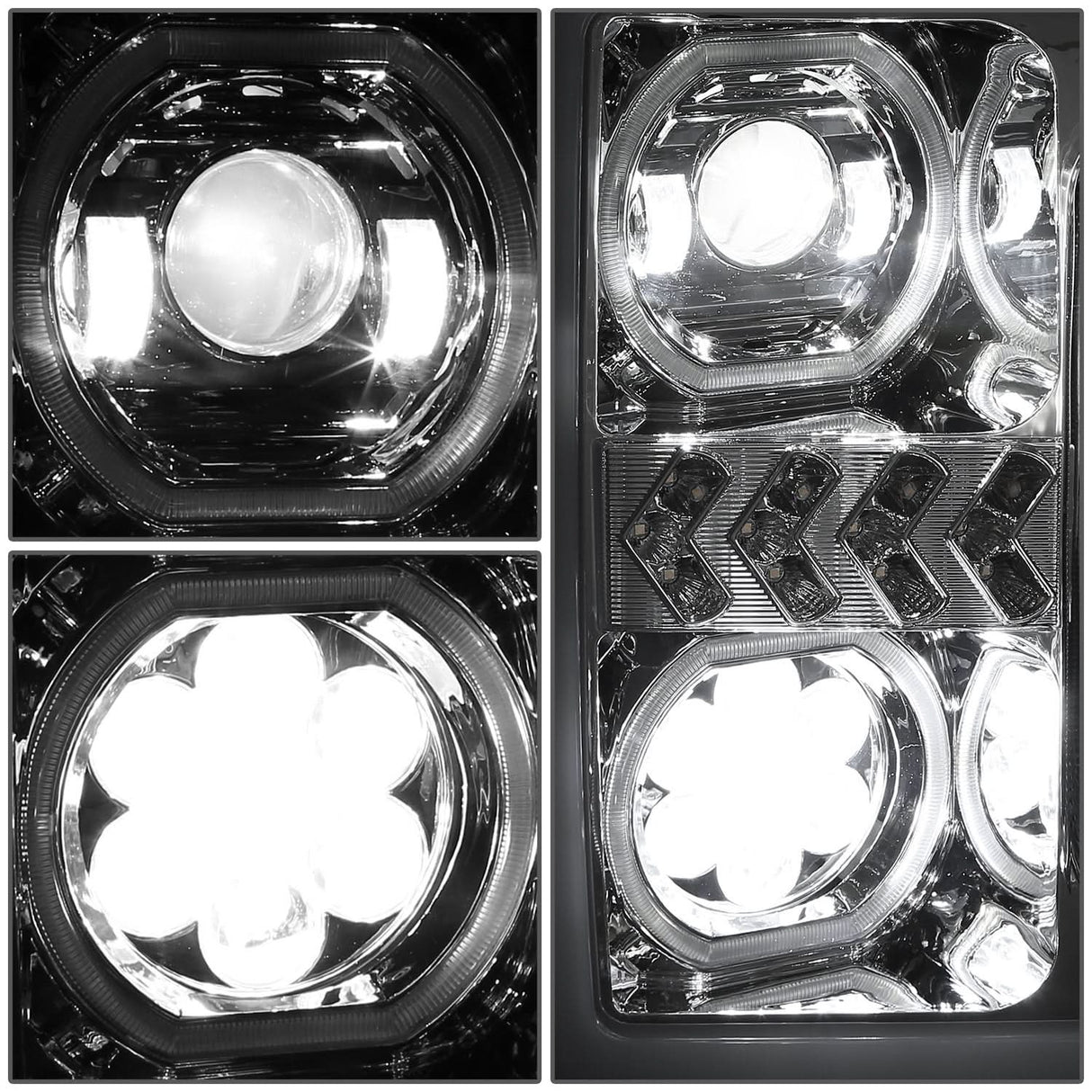 17-19 Ford F-250/F-350/F-450 Super Duty LED Headlights w/ Sequential Turn