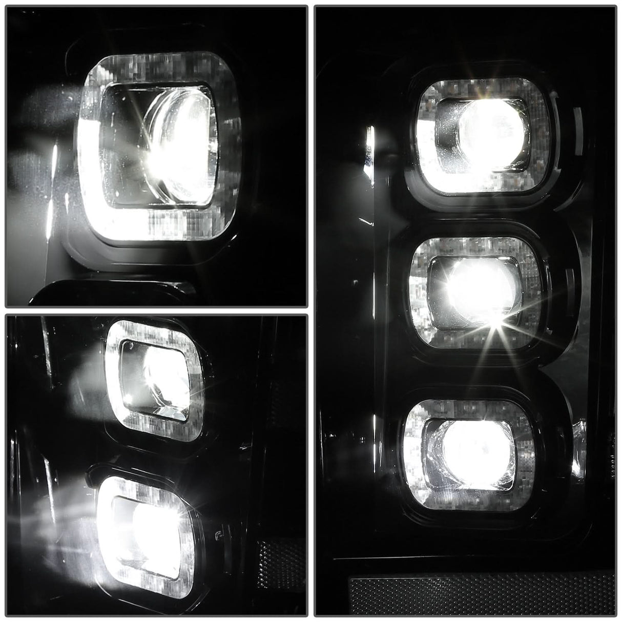 11-16 Ford F-250/350/450 Super Duty White 3D Light Bar Sequential Headlights